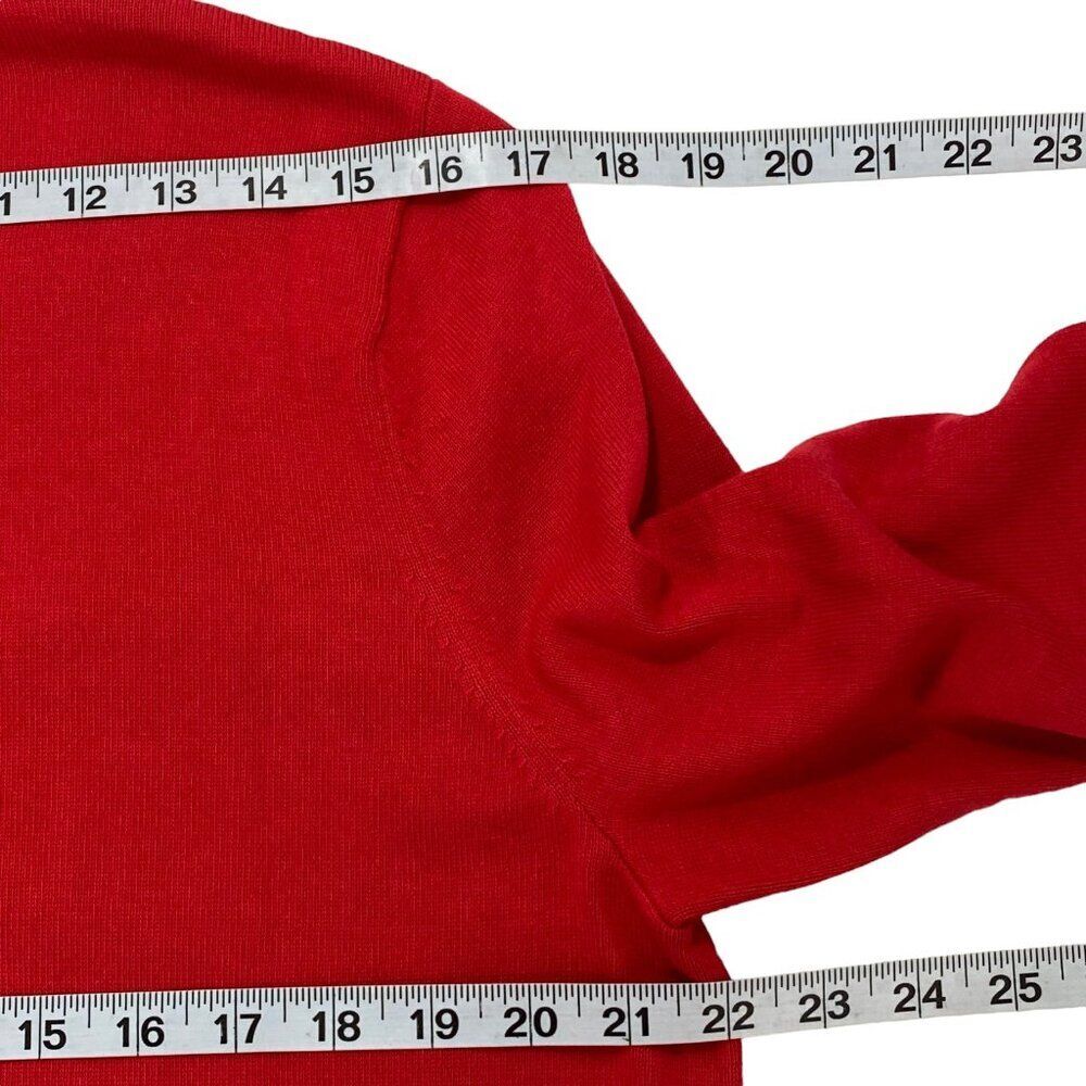 Talbots Womens Button Up Cardigan Sweater | XLP | Red | Granny Holidays - Picture 6 of 10